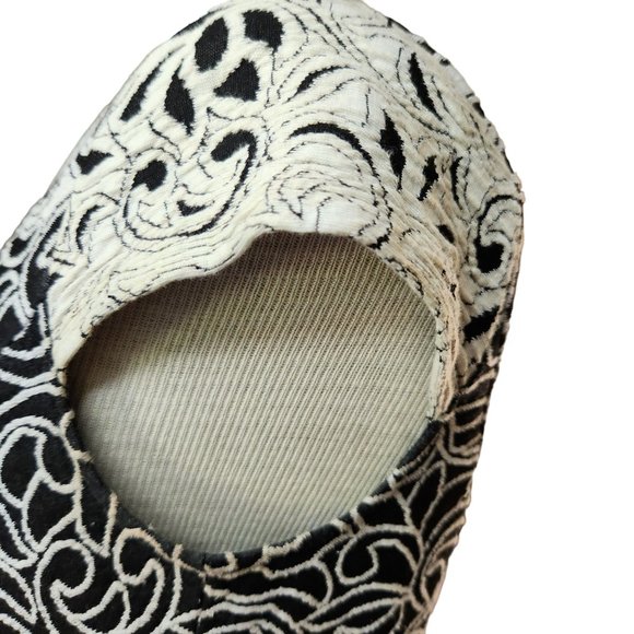 Black and White Cap Sleeves Bodycon Dress Embroidery Pattern Ladies Size 4 - Picture 4 of 7